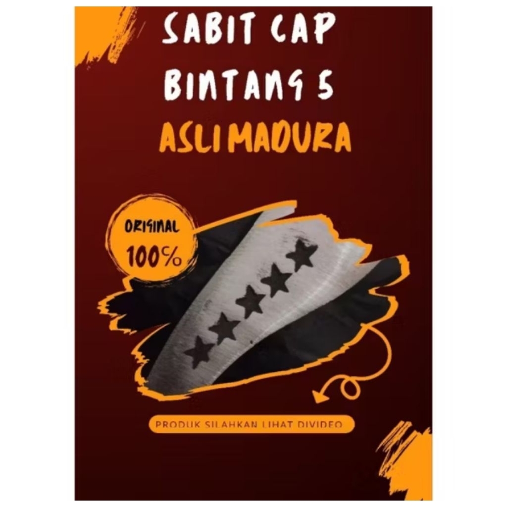 1pcs Arit Rumput Baja Asli Ori Bintang Lima alat Berkebun dan Bertani