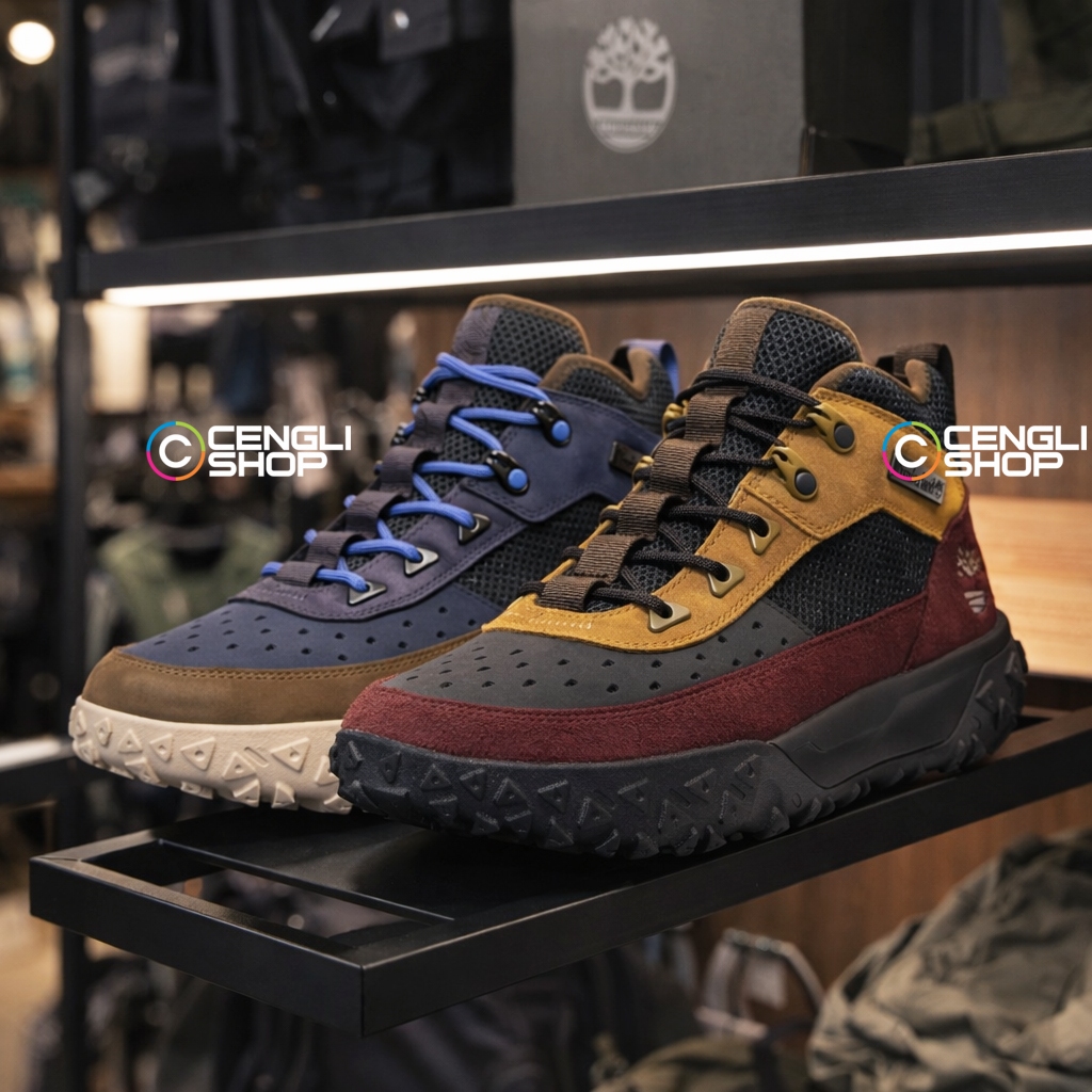 SEPATU SNEAKER TIMBERLAND PRIA ORIGINAL CASUAL KULIT ASLI BRANDED TM55