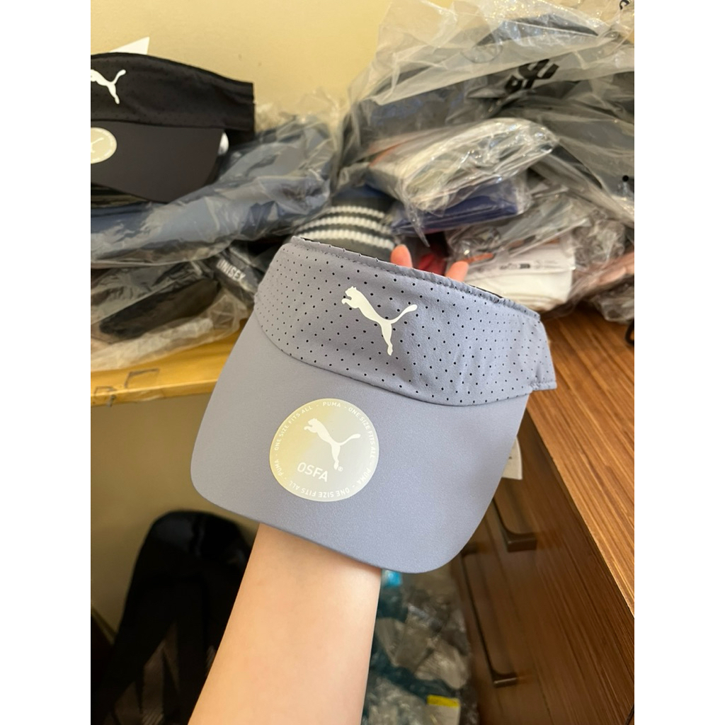 PUMA ORIGINAL Everyday Running Visor/Topi Olahraga Gray Sky