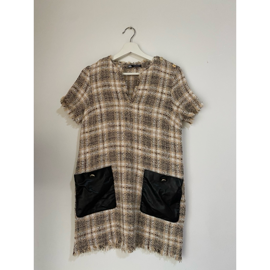 Preloved tweed zara dress