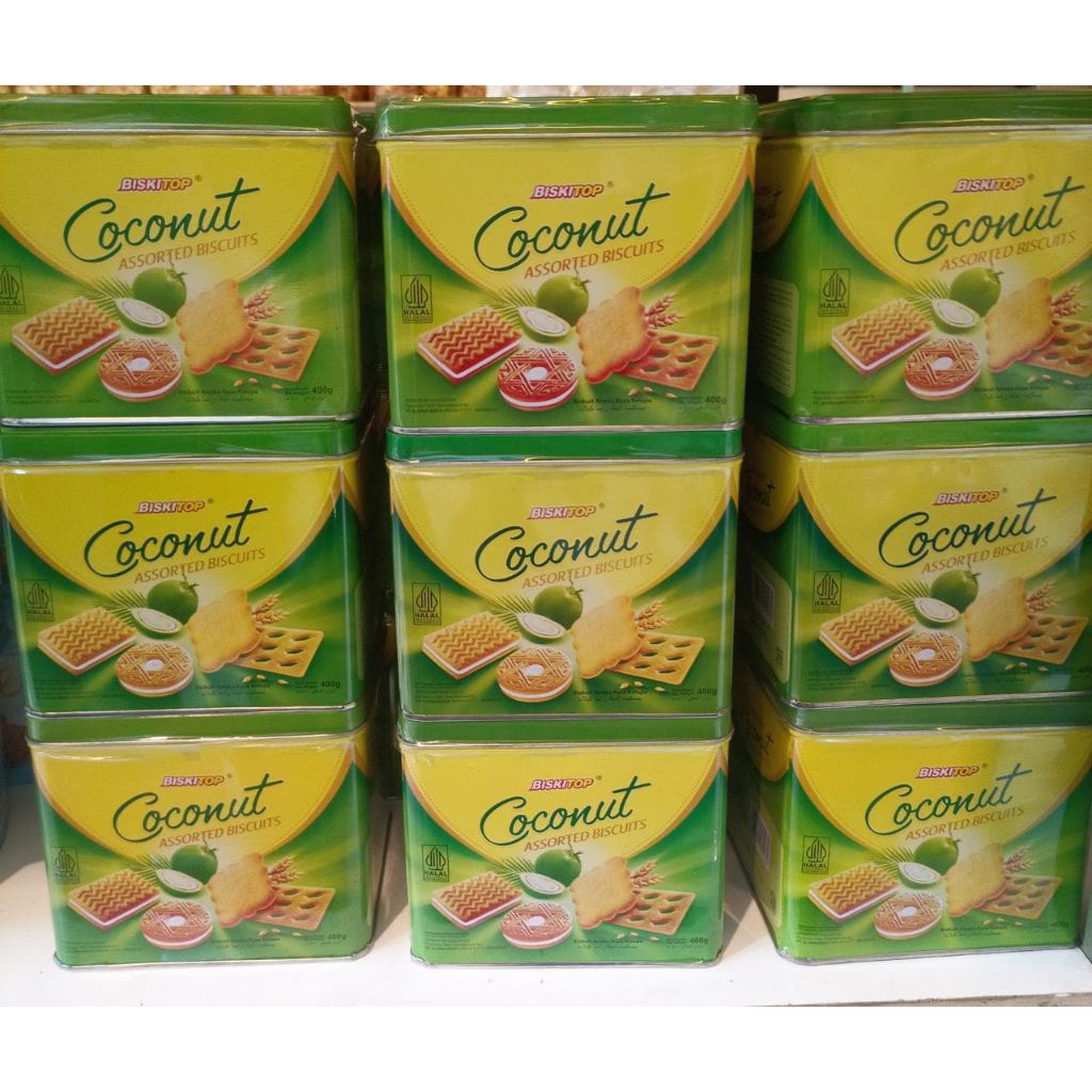 Biskitop Coconut Assorted Biscuits - Kaleng 400g