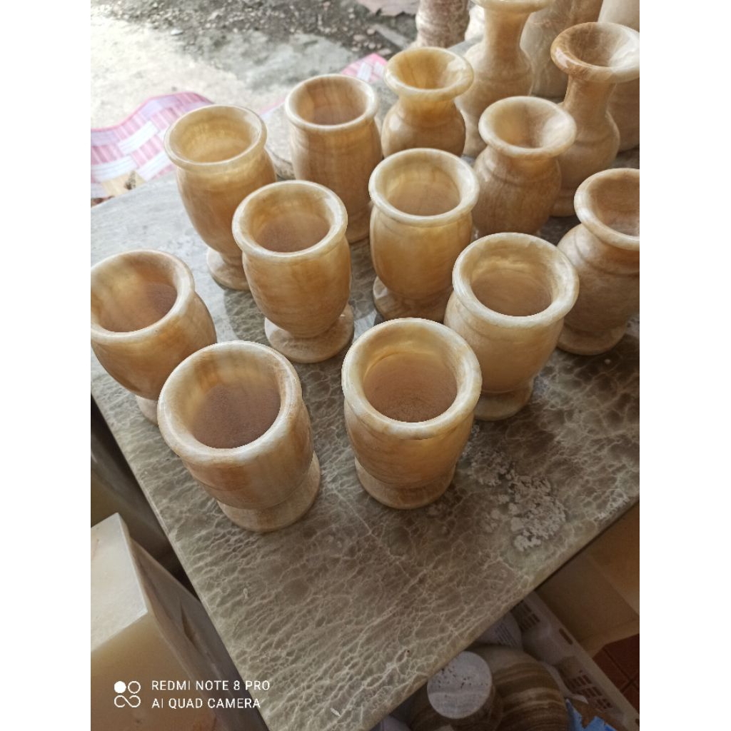 kerajinan vas bunga,vas air batu onik