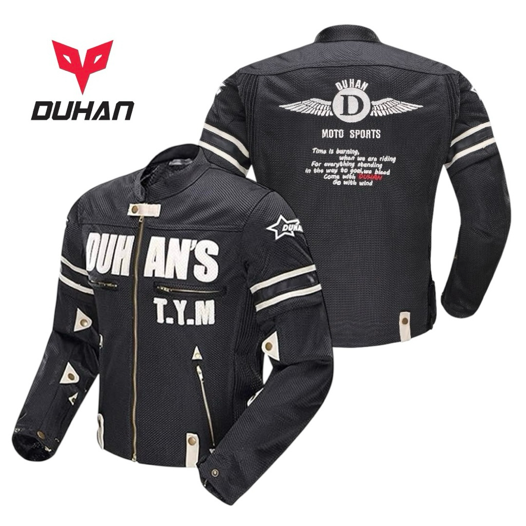 jaket motor touring Duhan Mesh Motorcycle Jacket Black Hitam Racing Biker bkn yellow corn kushitani 