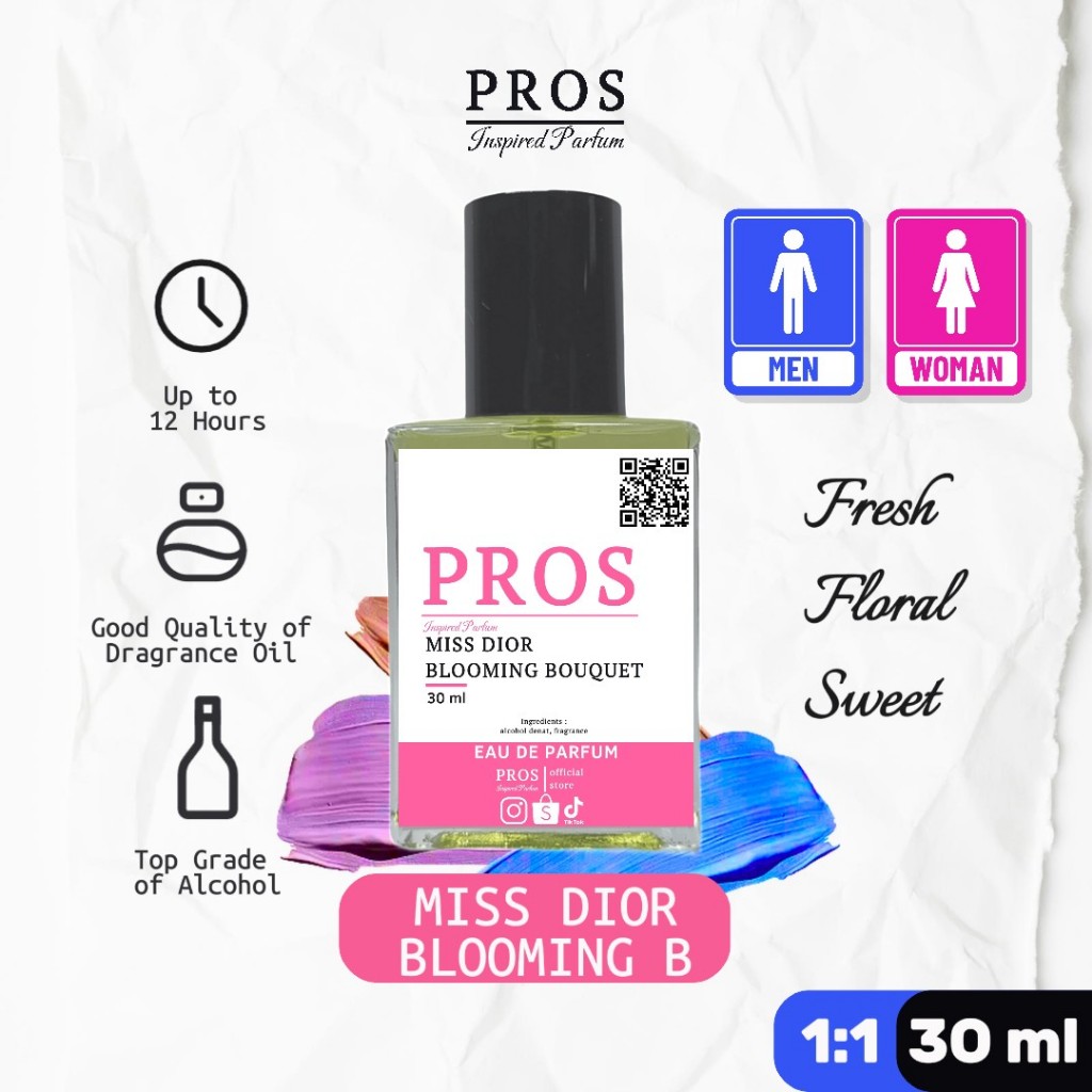 Parfum Refill InspIred MISS DIOR Blomming Parfum by PROS - Parfum Refill Unisex isi 30ml | Inspired 