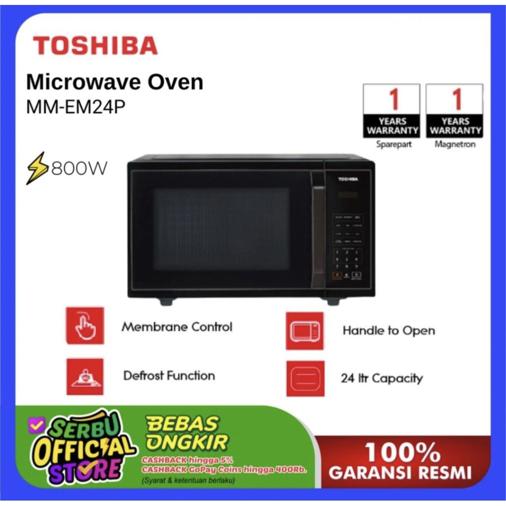 MICROWAVE OVEN TOSHIBA MW-EM24(BK) 24LITER MICROWAVE OVEN TOSHIBA 24 LITER MICROWAVE TOSHIBA