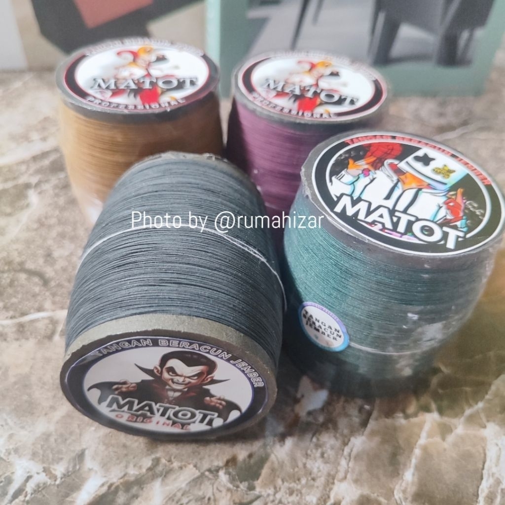 TOPI KARTU Tangan Beracun Jember Senar MATOT Gelasan Layangan Mati Total 022 Panjang 1200 yard Main 