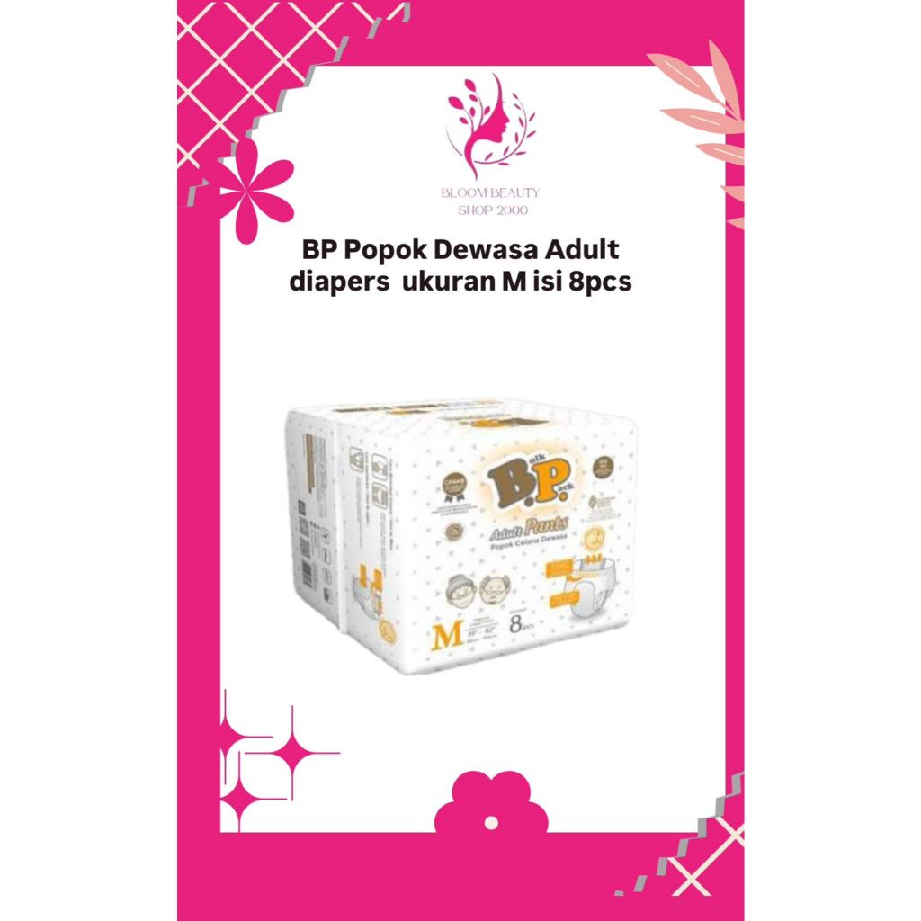 (BBS) BP POPOK DEWASA ADULT DIAPERS UKURAN M isi 8pcs