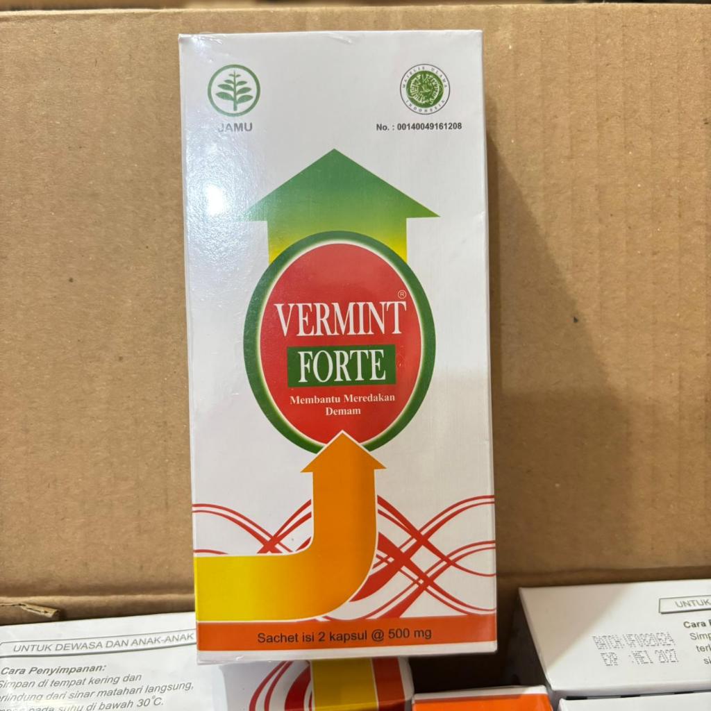 FORTE Vermint FORTE KAPSUL EKSTRAK CACING OBAT DEMAM TIPES TYPUS