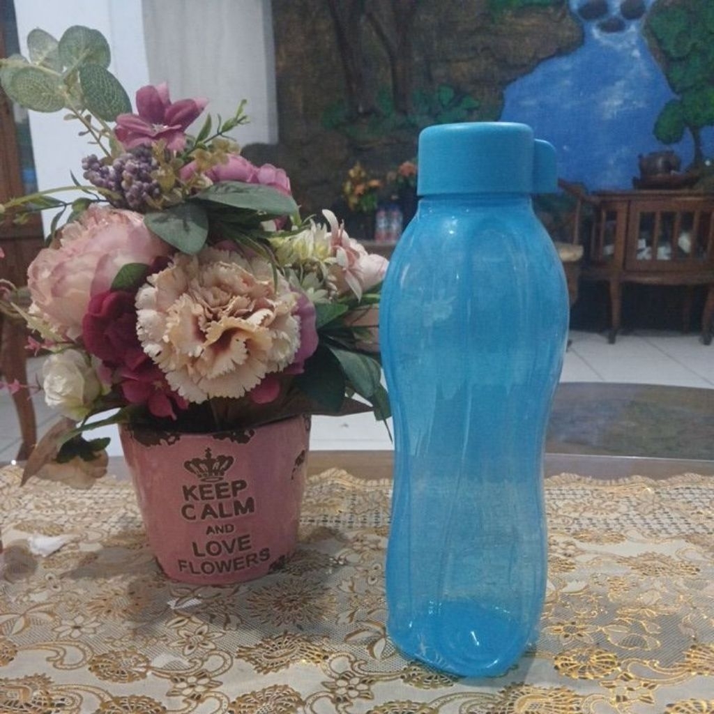 Botol minum Tupperware Xtreme bootle 600 ml, Eco man black. / Eco bootle 1 lt / Twin Tulipware.  ori
