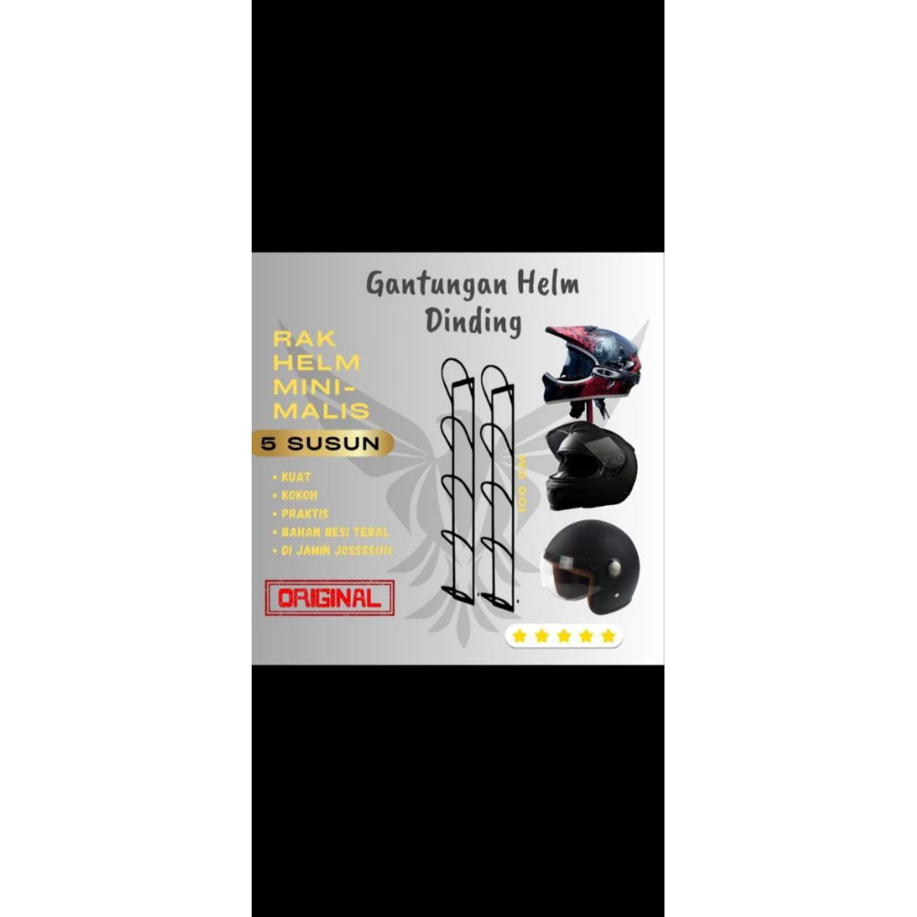 Rak helm tempel dinding..