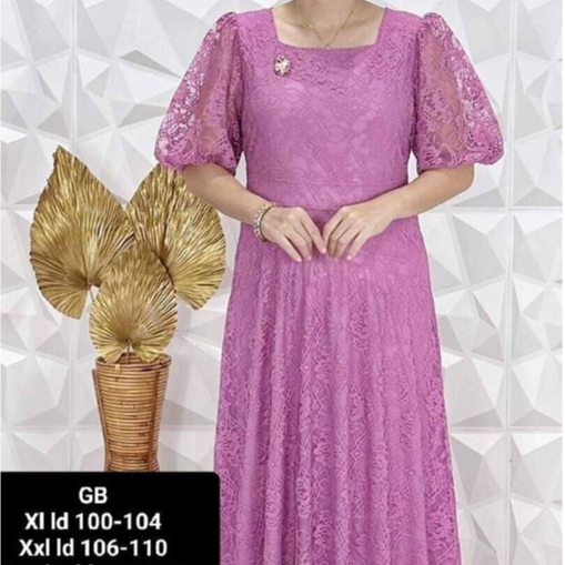 ES SHOOPY Dres SEMI PRANCIS LEHER BULAT/longres BRUKAT Cantik Import LENGAN BALON