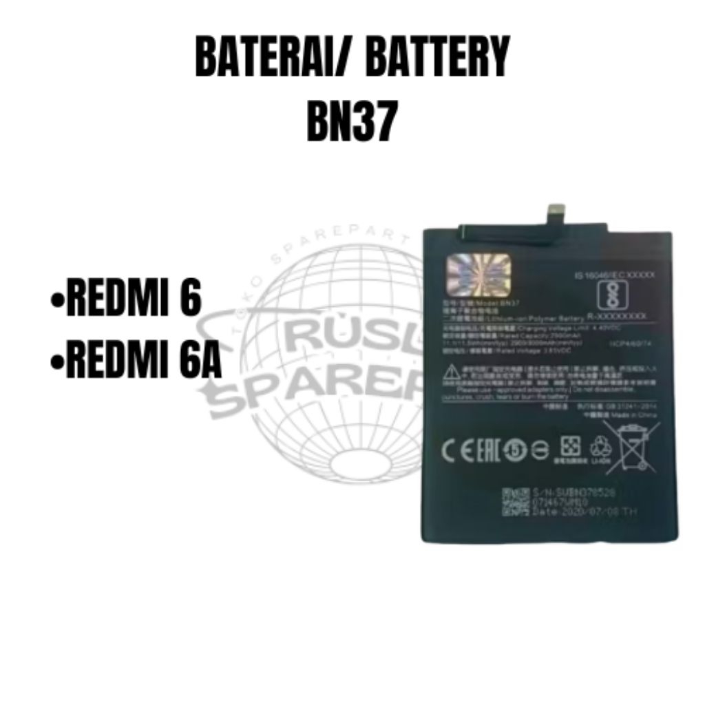 BATERAI/ BATTERY BN37, XIAOMI REDMI 6/ REDMI 6A BN37