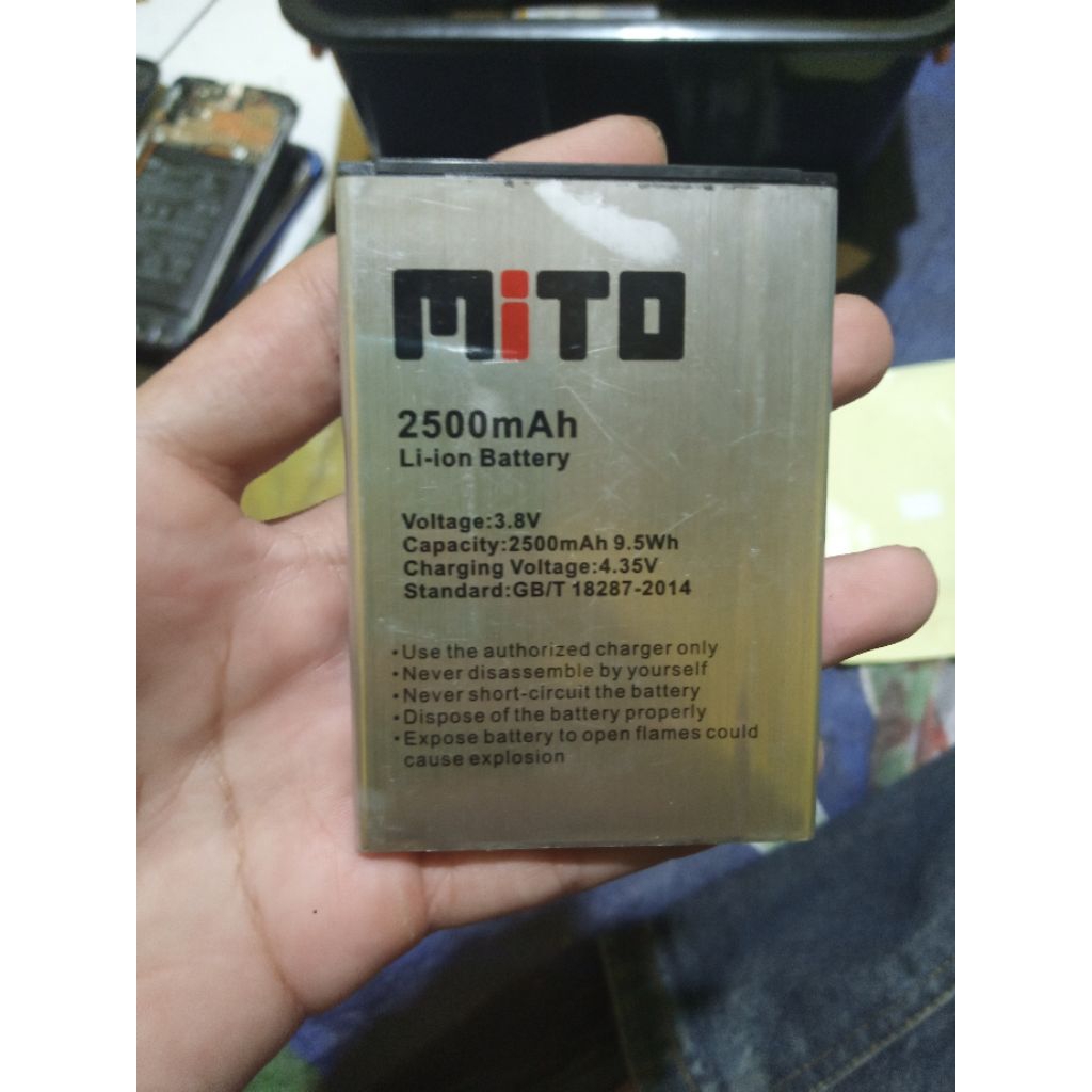 Baterai Mito A37/Z1 Original Cabutan Second