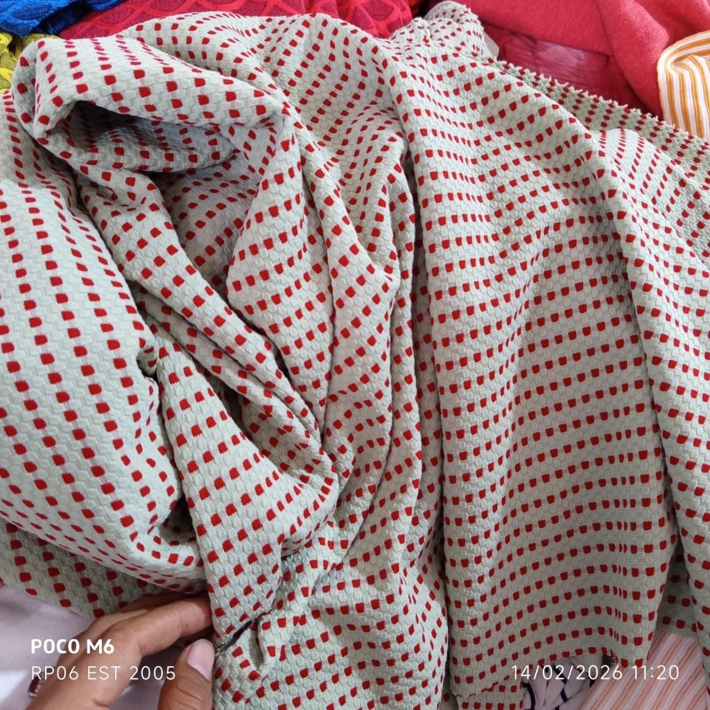 HARGA/0,5 M | BAHAN KAOS WAFFLE KNIT PREMIUM | KAIN KAOS WAFFLE UNIQLO | KAIN KAOS WAFFLE DOBBY