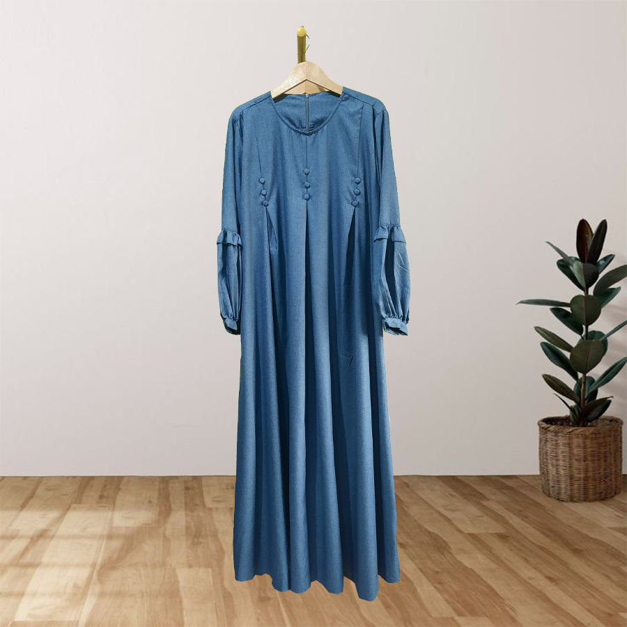MONNA Gamis Dress Muslim Bahan Katun Madinah