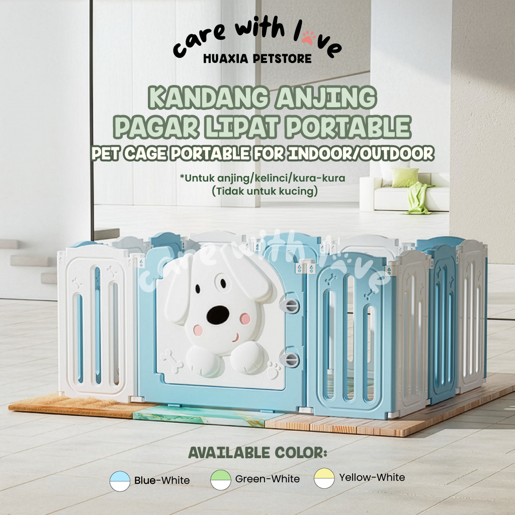Kandang Anjing Pagar Anjing Lipat Portable