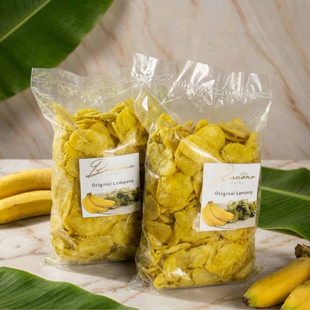 Keripik pisang Asin/Gurih Kemasan 1 Kg
