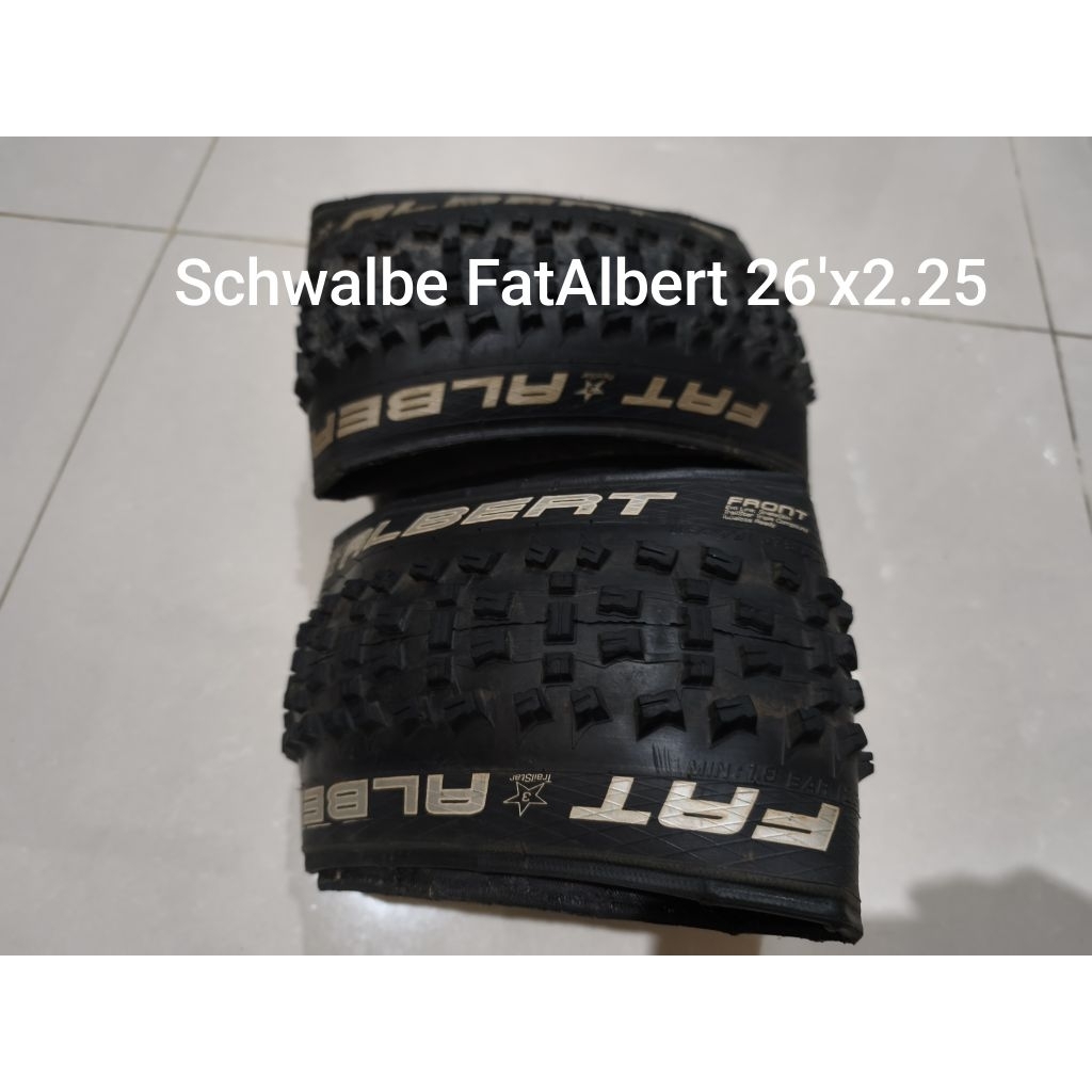 Ban luar sepeda MTB 26' SCHWALBE FAT ALBERT Front&Rear 26x2.25 (Harga sepasang mulus seperti baru)