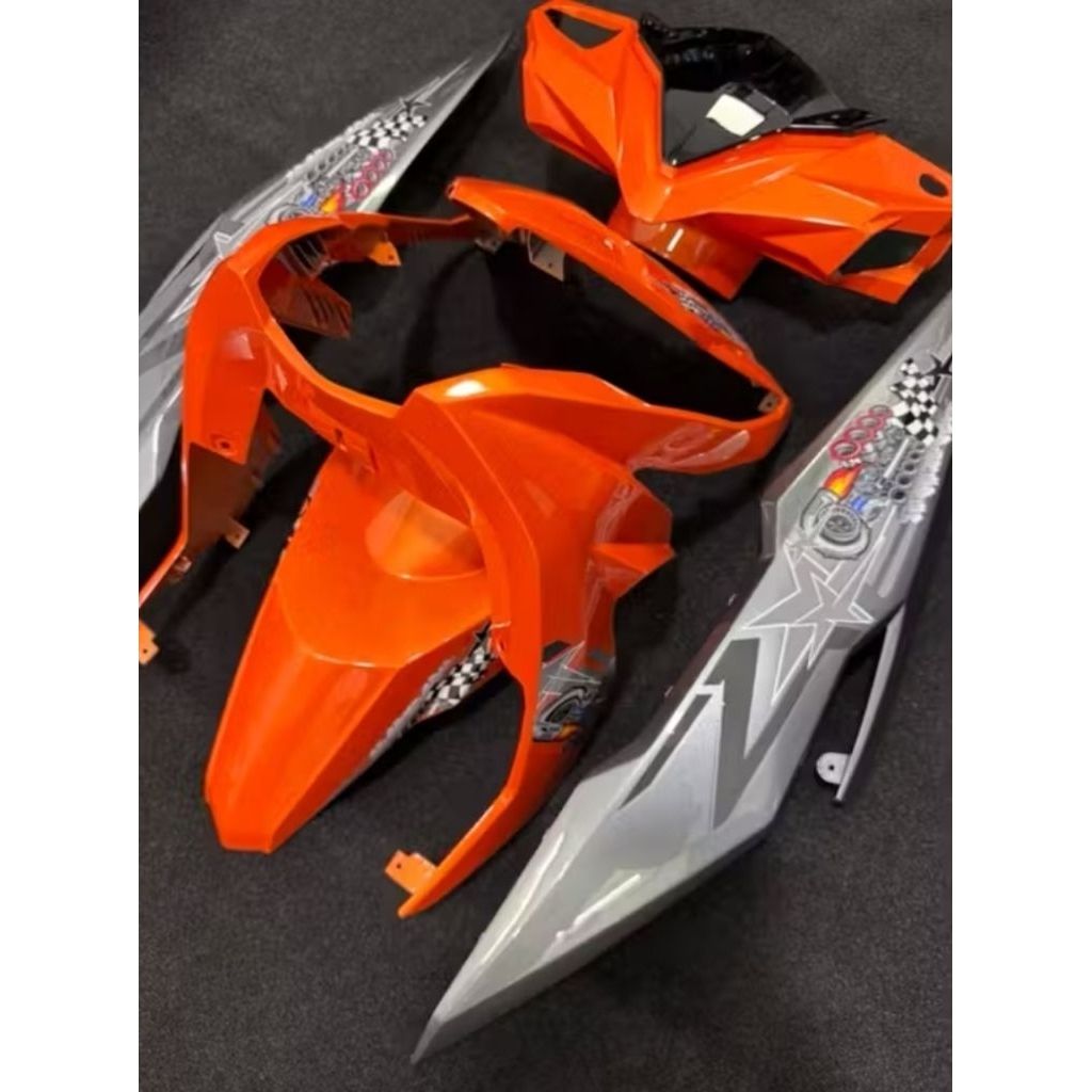 CAT PU WARNA SUNKIST ORANGE+SILVER GREY METALIK PU