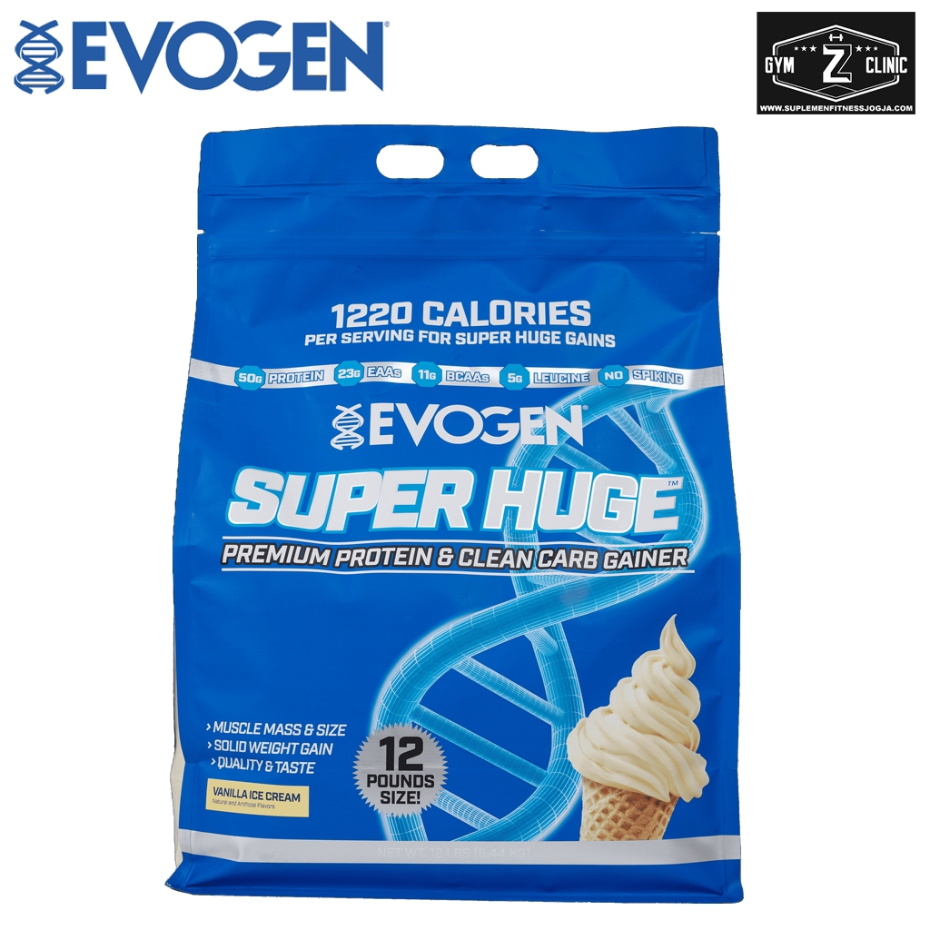 EVOGEN Super Huge 12 lbs - Susu Protein Mass Gainer Tinggi Kalori Superhuge