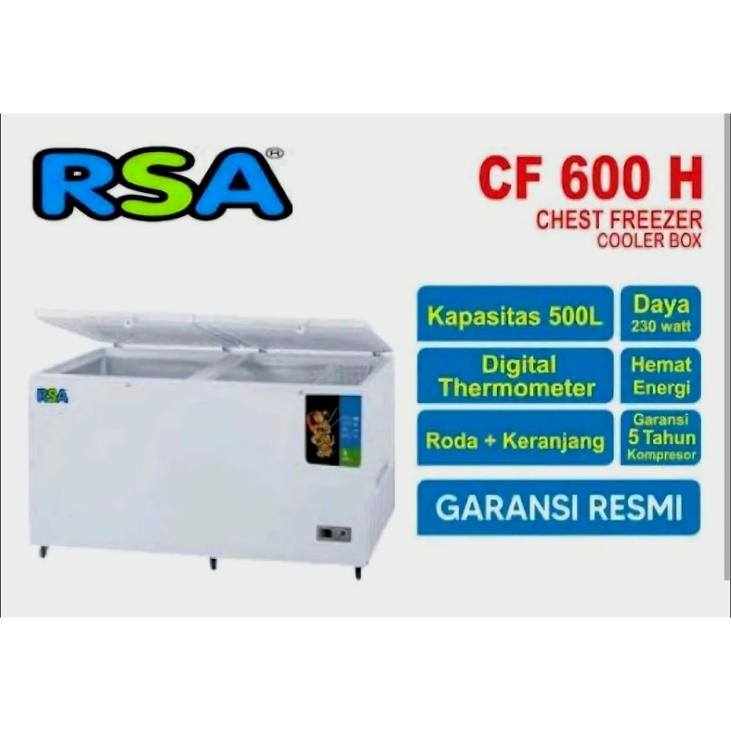 RSA CF-600 CF-210 chest freezer (freezer kotak) RSA cf 210 / cf 600 freezer box frezer 200 L