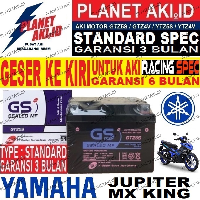 Aki Motor Jupiter MX King Aki Kering Accu Kering MF GTZ5S
