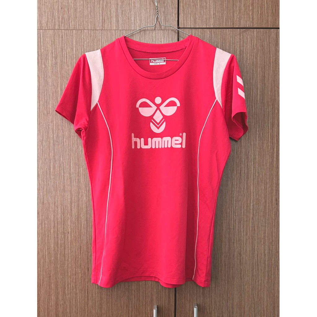 hummel sport pink tee kaos olga olahraga