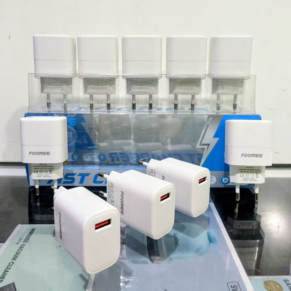 Foomee CF36 Adaptor Charger 3A 18W Fast Charger, Batok 18W Fast Charging ,Ecer 1 Pcs