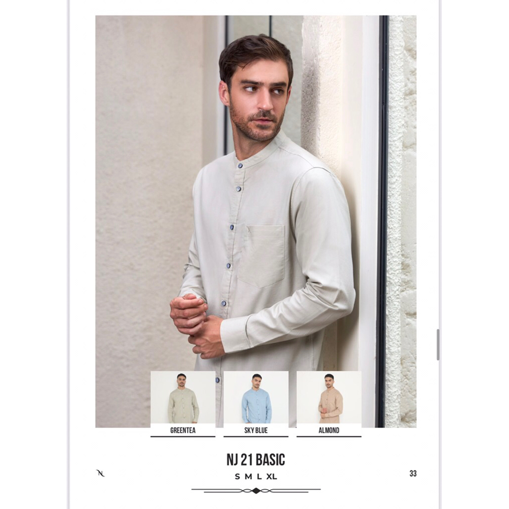 NJ 21 BASIC NIZAR TERBARU SLIMFIT LENGAN PANJANG