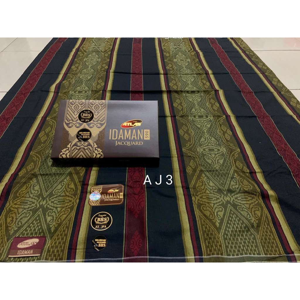 Atlas Idaman Jacquard Sarung Tenun Premium Sarung Pria Dewasa Sarung Atlas Singket Jacquard