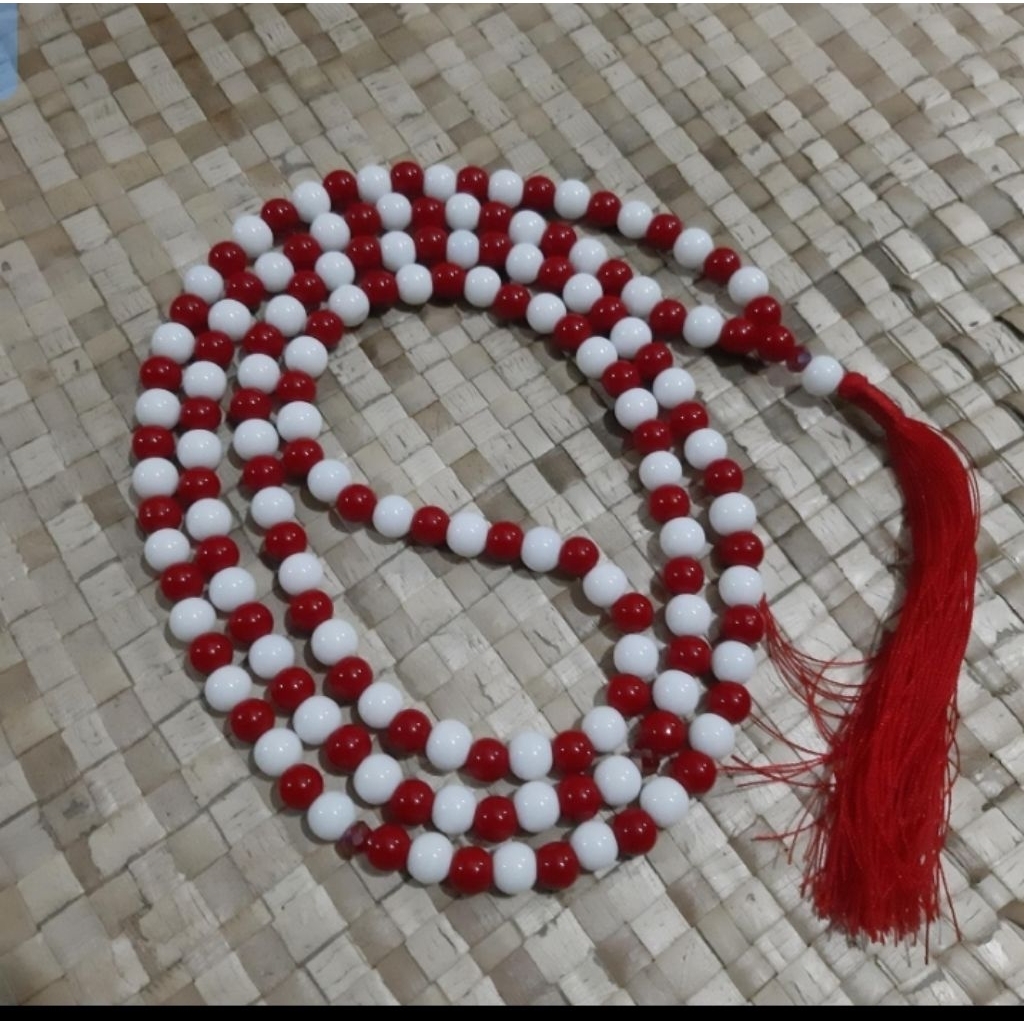 Tasbeh kemalaikatan Merah putih/Tasbeh TQN38/Tasbeh Custom