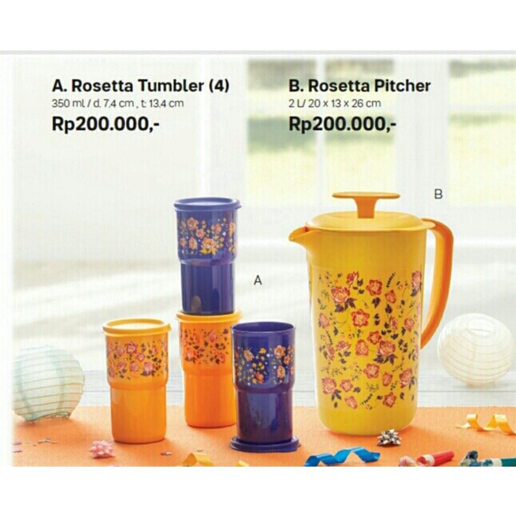 Roseta Pitcher set Tupperware