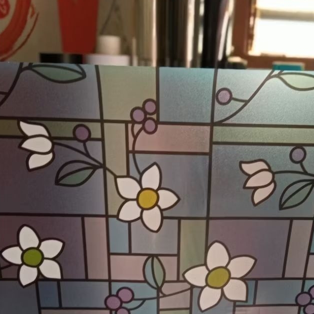 Sticker Sandblast motif / stiker kaca motif untuk jendela rumah /Sandblast motif