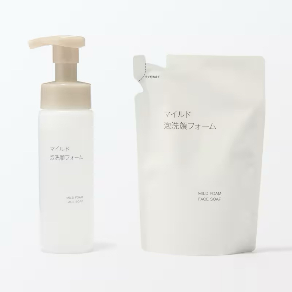 Muji Mild foam facial cleanser original jepang busa pembersih wajah