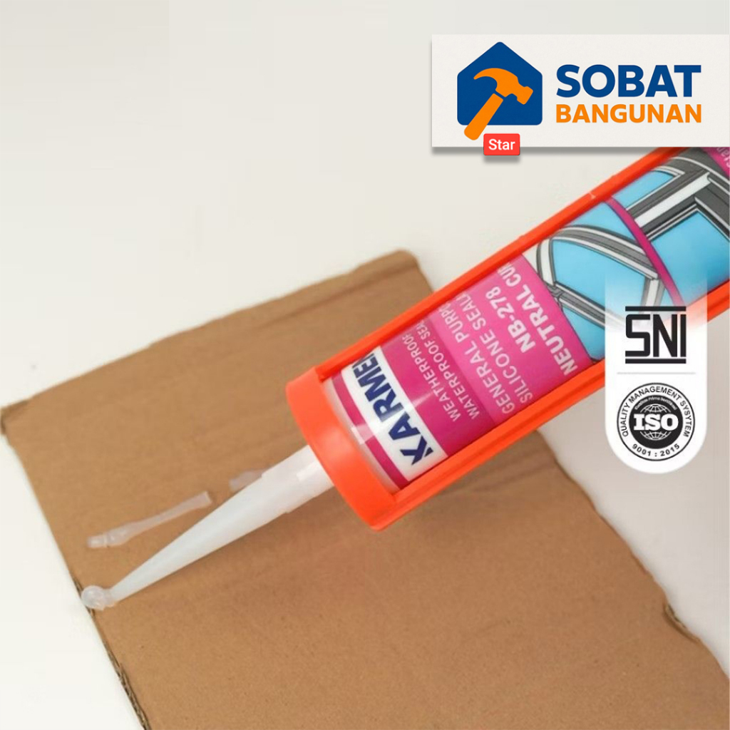Sealant silicone KARMEN 300ml untuk kaca/Wpc/aluminium/kayu/metal/sealant netral sealant asam