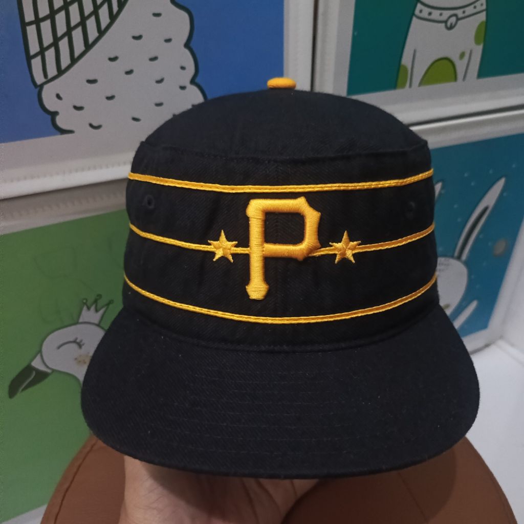 57-58 | Topi VINTAGE PILLBOX HAT MLB PITTSBURGH PIRATES Pro Model