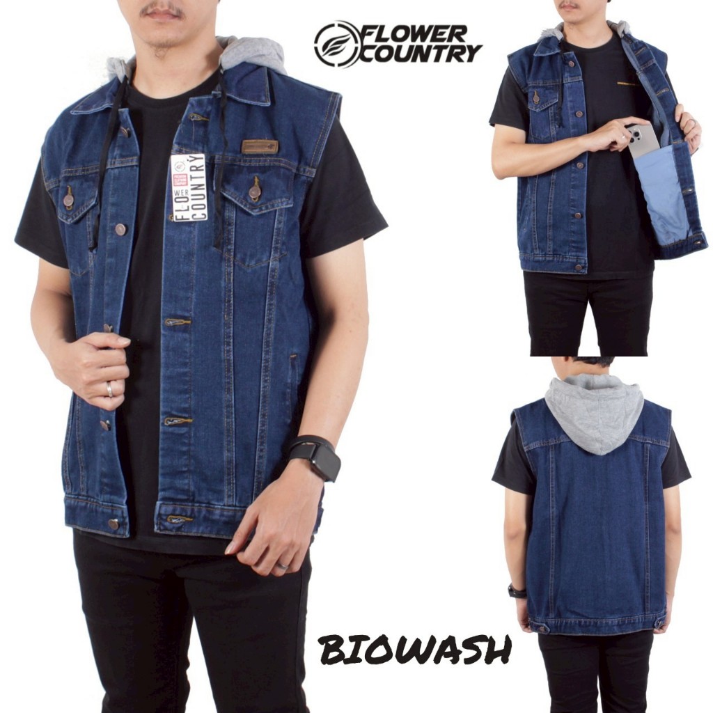 Firlycollection Rompi Jeans Hoodie Pria Big Size Premium