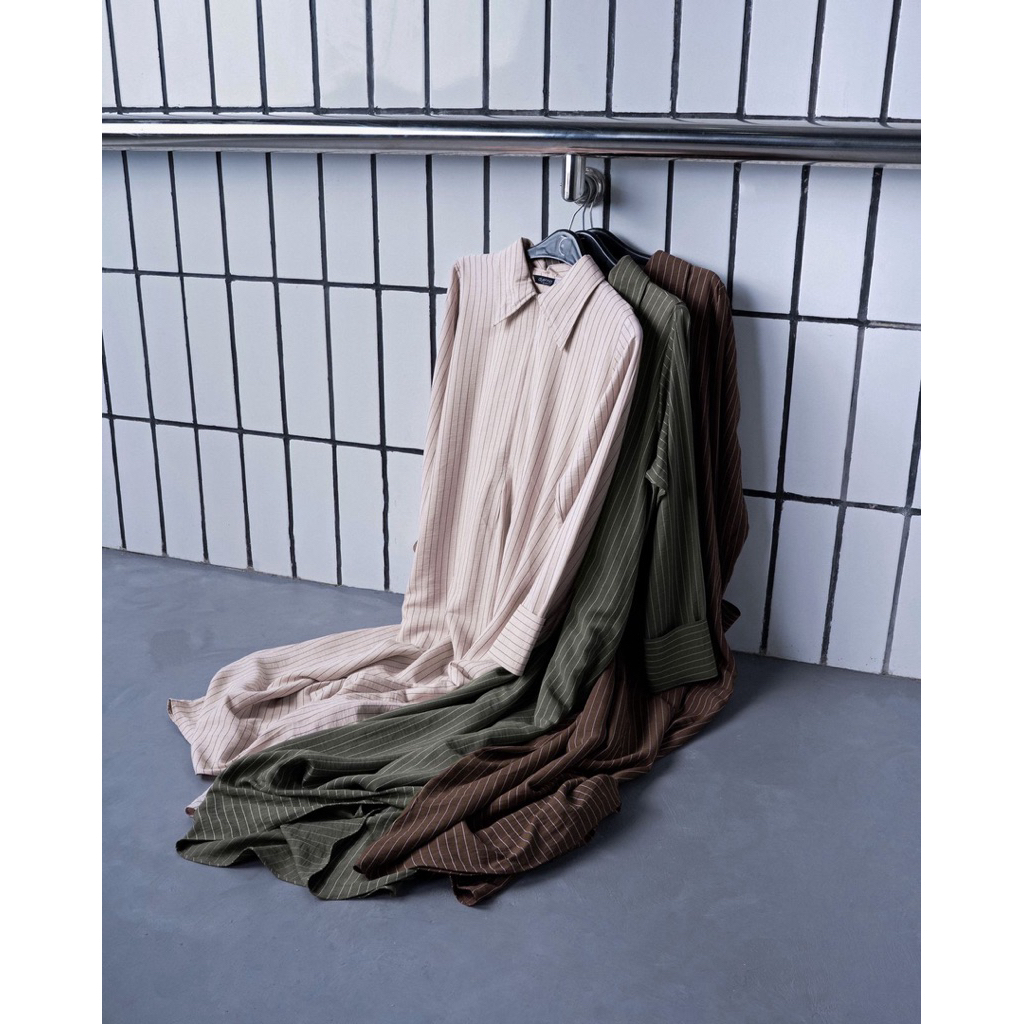 Assyabiya Official SAWEEYA Dress Grey Jemima Birra Abaya Kasya Dress FK Basic Long Prime Aljenna Alj
