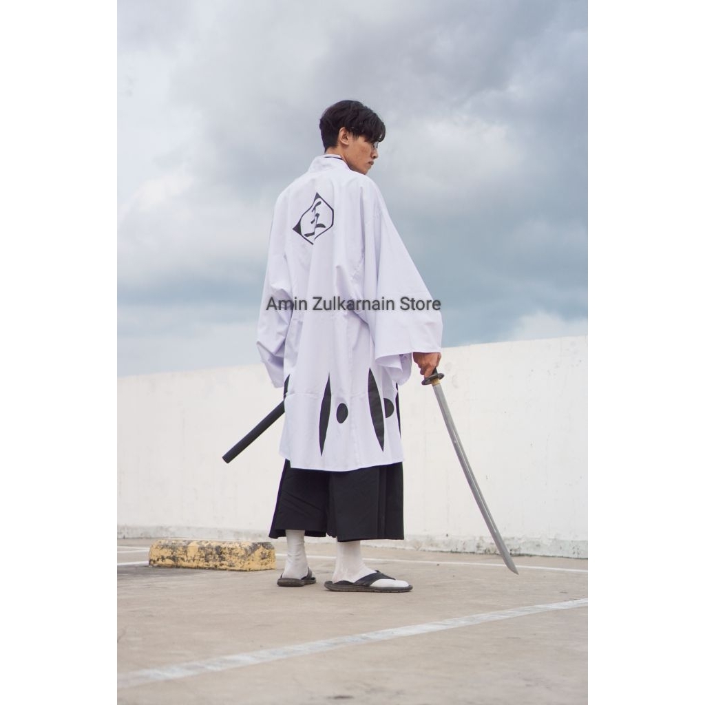 1 Set Kostum Cosplay Sosuke Aizen - Anime Bleach