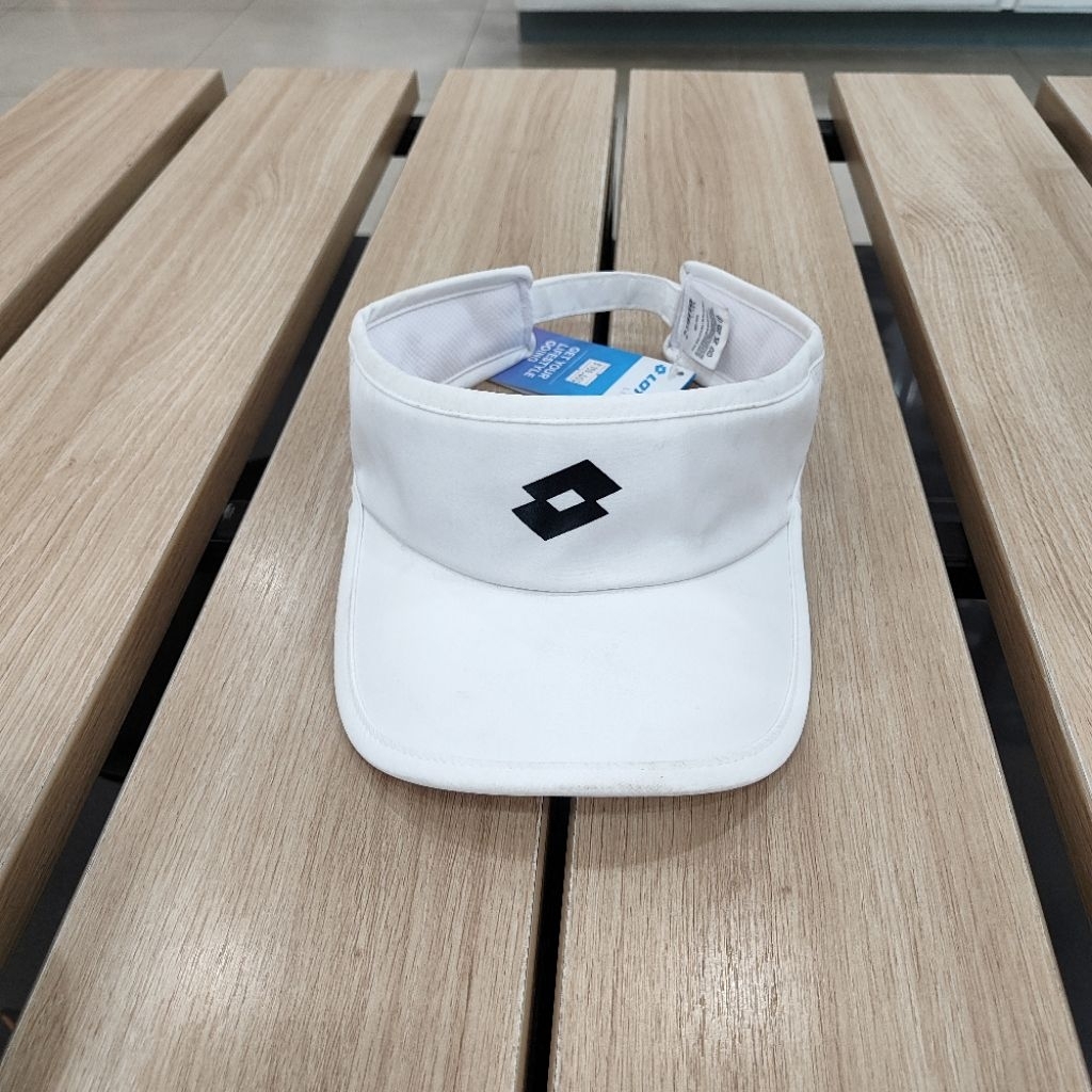 Topi Visor - LOTTO Elegra Visor Cap - White[LOTCP250314W] - Original