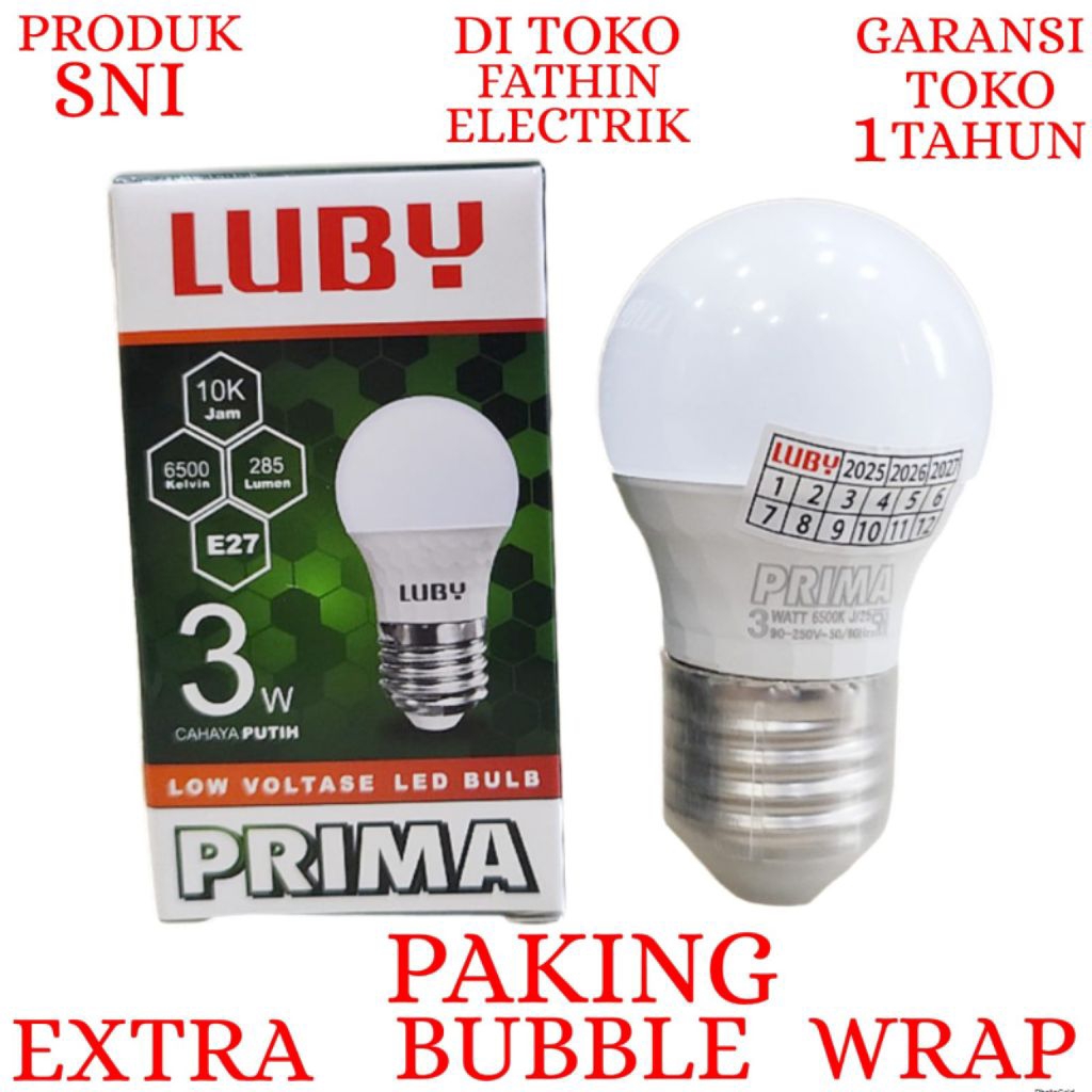 BOHLAM LED LUBY / LAMPU LED LUBY PRIMA 3W