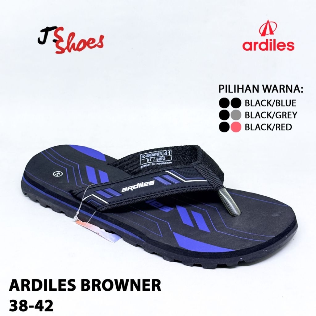 ARDILES BROWNER - SANDAL JEPIT SPON PRIA DEWASA MERK ARDILES ORIGINAL