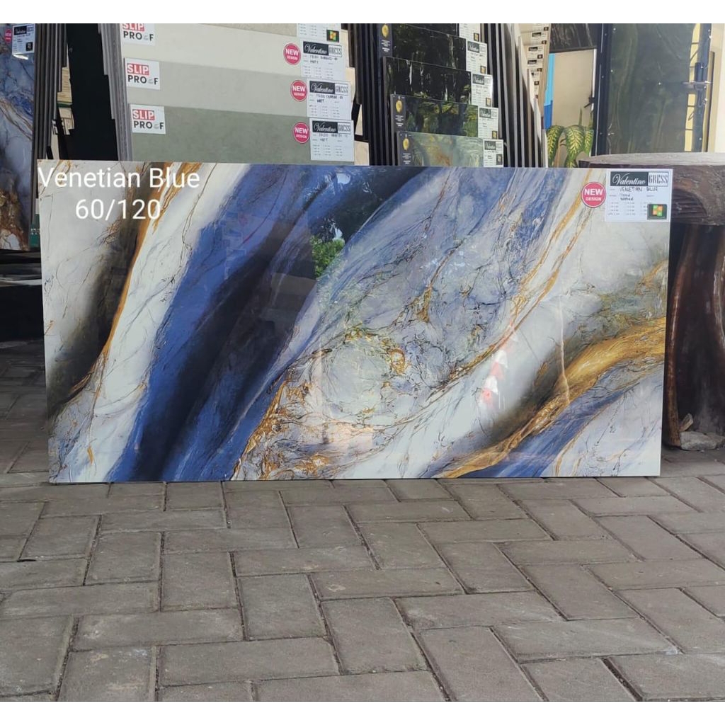 Granit valentino 60x120 cm Venetian blue Glossy