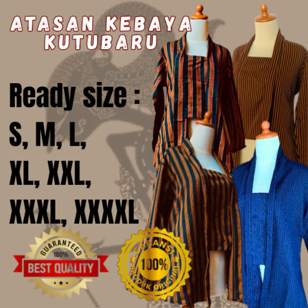ATASAN KEBAYA BAJU LURIK ADAT JAWA KUTUBARU LENGAN PANJANG DEWASA WANITA | BAJU ADAT JAWA WANITA