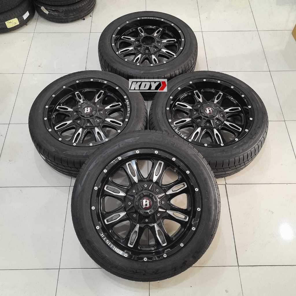 Velg Mobil Seken BALISTIK Ring 20 BAUT 6X139 + ban 265 50 r20 Cocok PAJERO FORTUNER HILUX DLL