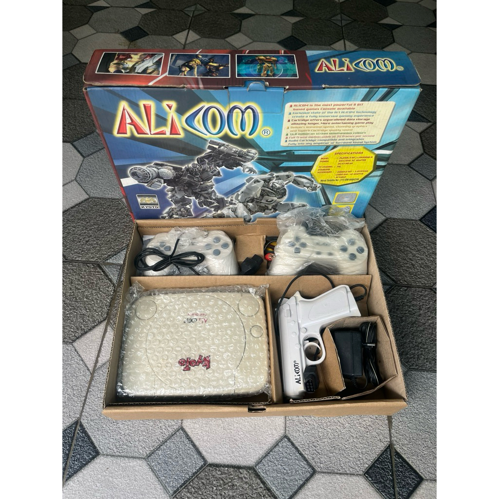 Konsol Game Retro Ali-Com 8-Bit Vintage - Classic Famiclone (Model NES/Nintendo Jadul) - Box Transfo