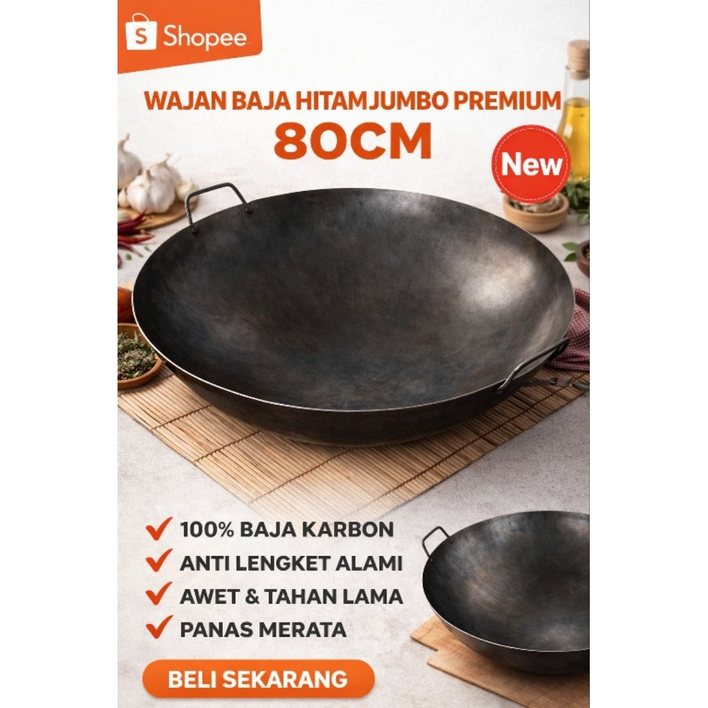 Wajan Besar 80cmTEBAL  // Wajan No 32 Jumbo // Kuali Jumbo
