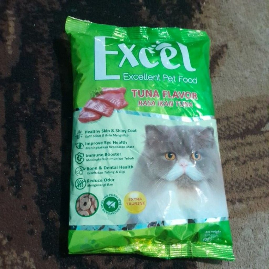 MAKANAN KUCING MURAH MAKANAN KUCING EXCEL 500GR