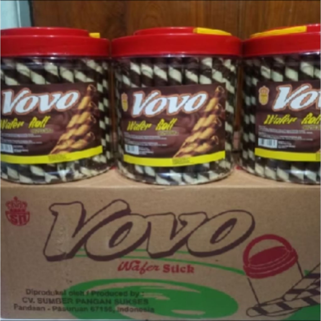 astor wafer roll coklat melimpah vovo