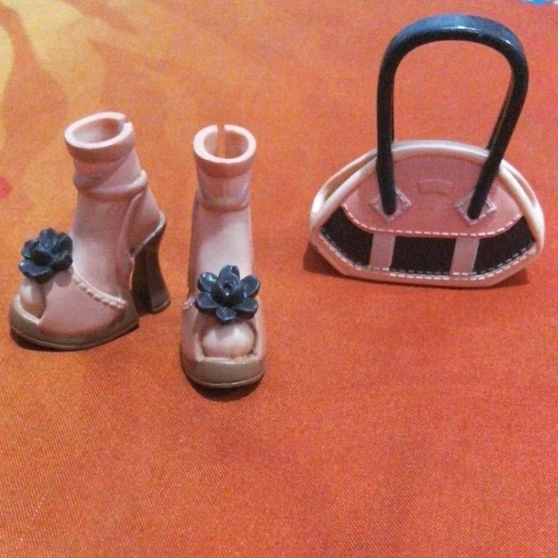 sepatu tas myscene original mattel, barbie doll accecoris, y2k doll, boneka barbie, vintage